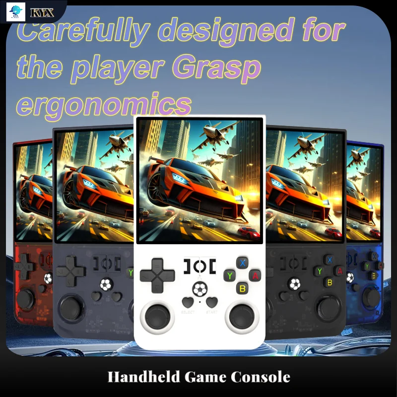 

R36MAX Handheld Game Console Game Players 4inch IPS Screen Open Source Console Retro Pocket Video Player 64G/128G Wifi Play