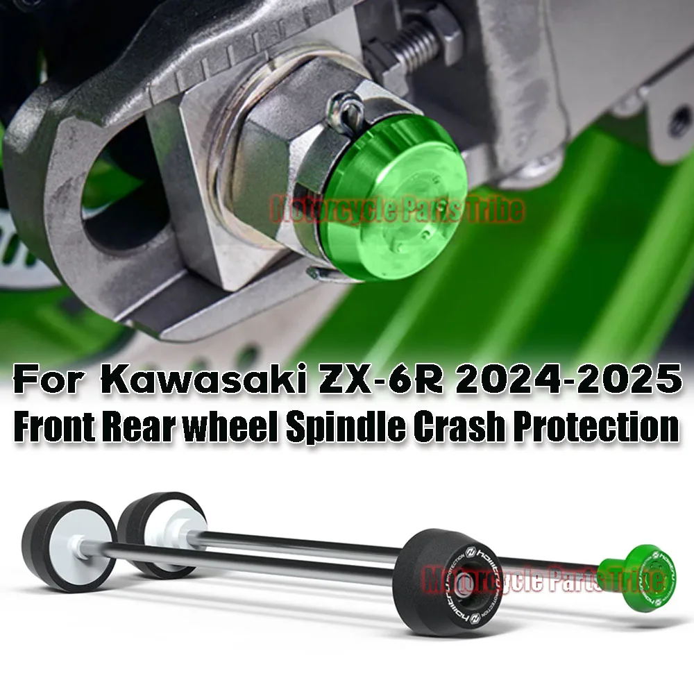 

For Kawasaki ZX-6R ZX6R 2024-2025 Front Rear wheel Spindle Crash Protection