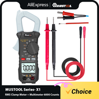 MUSTOOL X1 Pocket 6000 Counts True RMS Clamp Meter AC/DC Voltage&Current Digital Multimeter Automatic Digital Meter