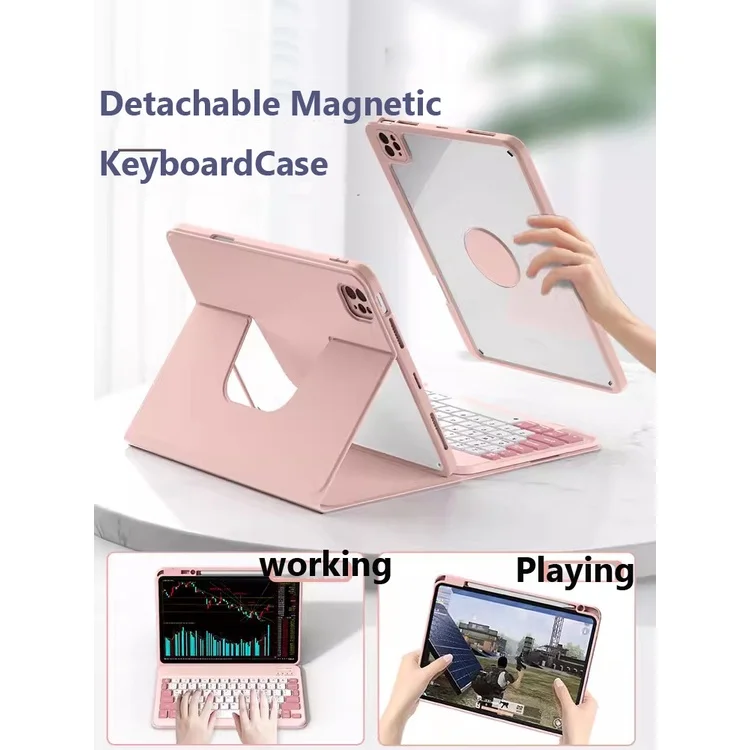 Funda magnética con teclado y rotación de 2024 ° para IPad Air 11, 2021, 2020, 2018, 10,9, 10,2, 10,9, Air 5, 4, 2, 1, 2022 pulgadas, 720