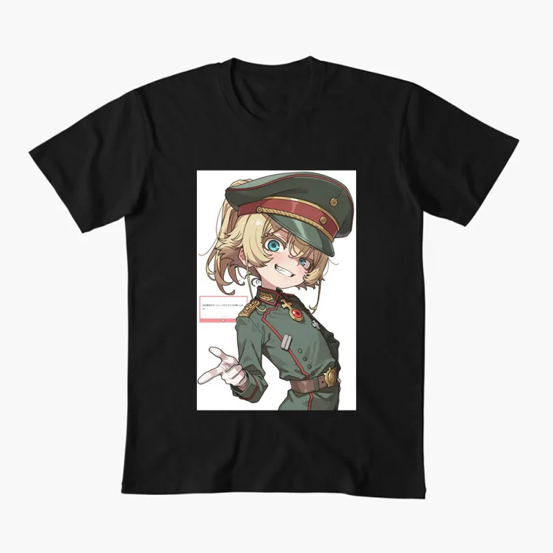 

Saga Of Tanya The Evil 0429 Tanya Degurechaff Anime Gift t shirt Youjo Senki Manga tee Short-sleeve Y2K Clothes All size Tops
