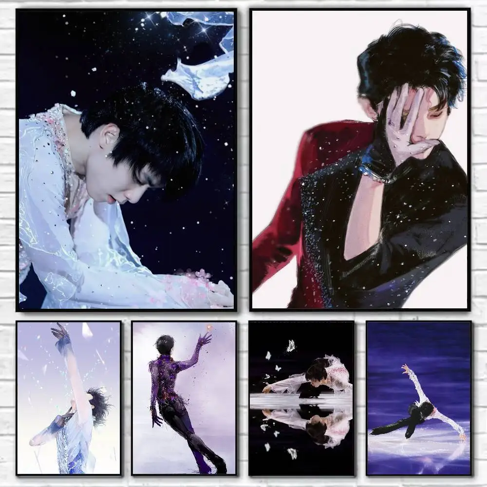

4A Jump Legend Hanyu Yuzuru Poster Self-adhesive Art Waterproof Paper Sticker Coffee House Bar Room Wall Decor