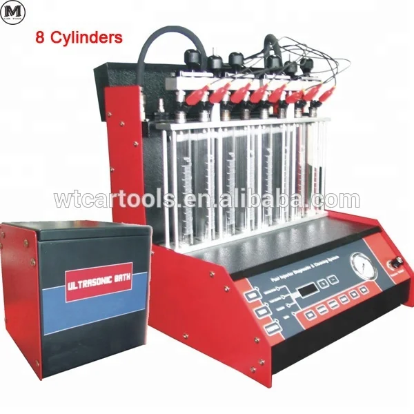 8 Cylinders Fuel Injector cleaner and tester machine