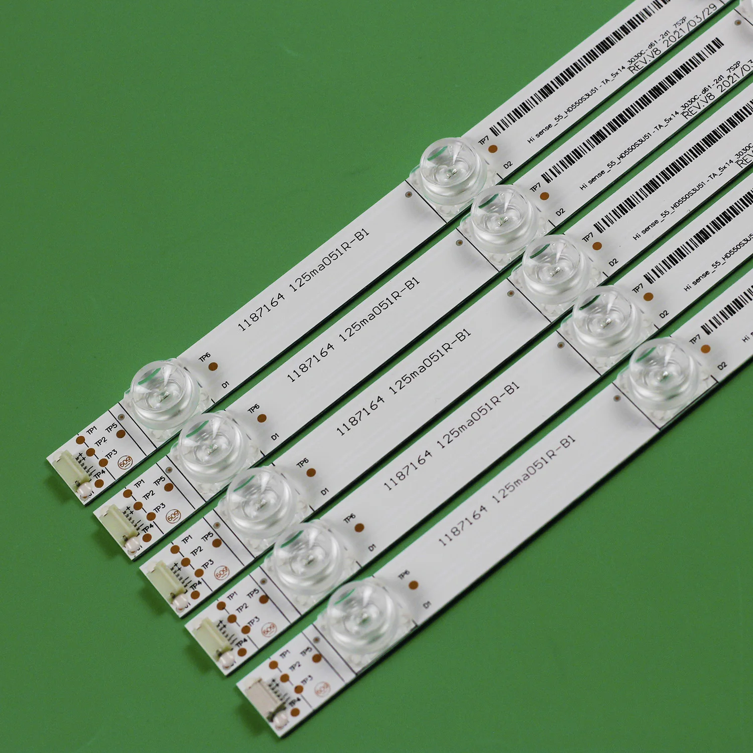 LED قطاع ل 55H8E 55H9E 55HS68U H55AE6400 55H8608 IC-A-CNDN55D975 H55A6500 Hisense_55_HD550S3U51-TA_5x14_3030C-d6t-2d1_7S2P