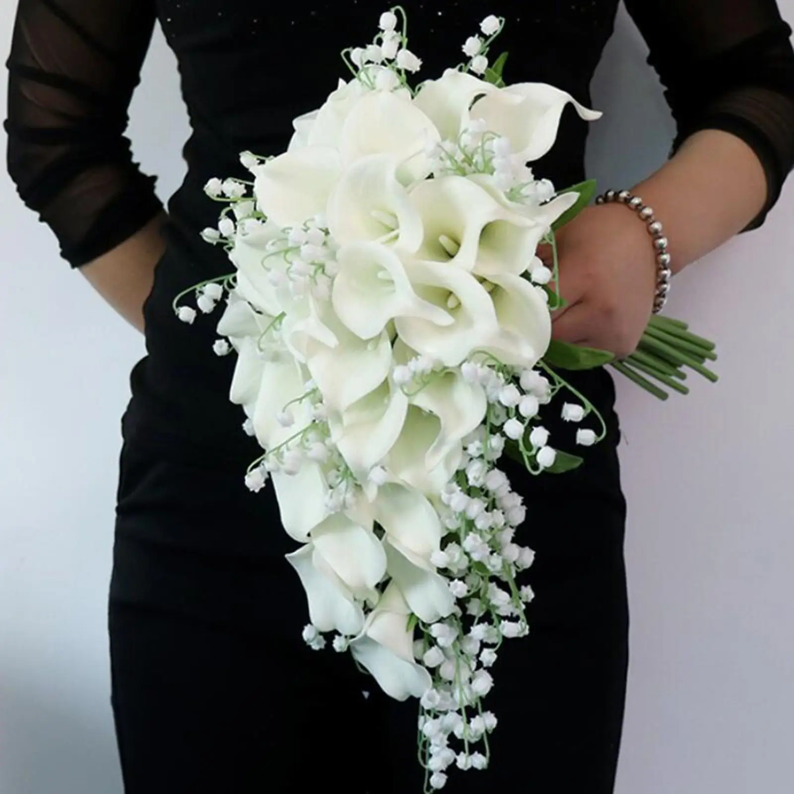 Mariée de mariage, bouquet de Calla, fleurs artificielles, pour fête de cérémonie