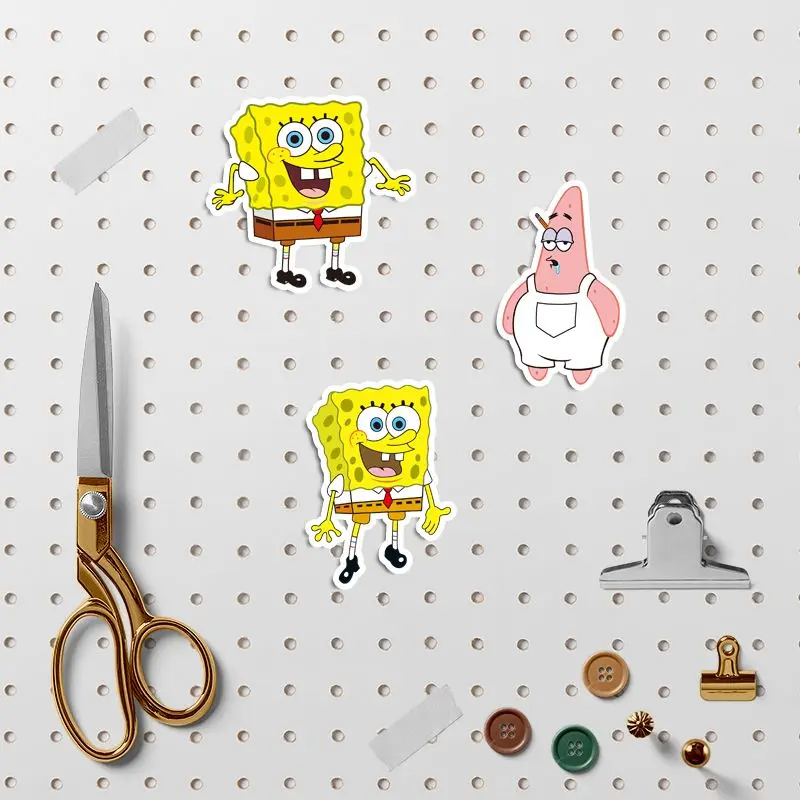 40PCS SpongeBob SquarePants Patrick Star Stickers Cute Cartoon Mobile Phone Case Notebook Cup Computer Stickers Wholesale