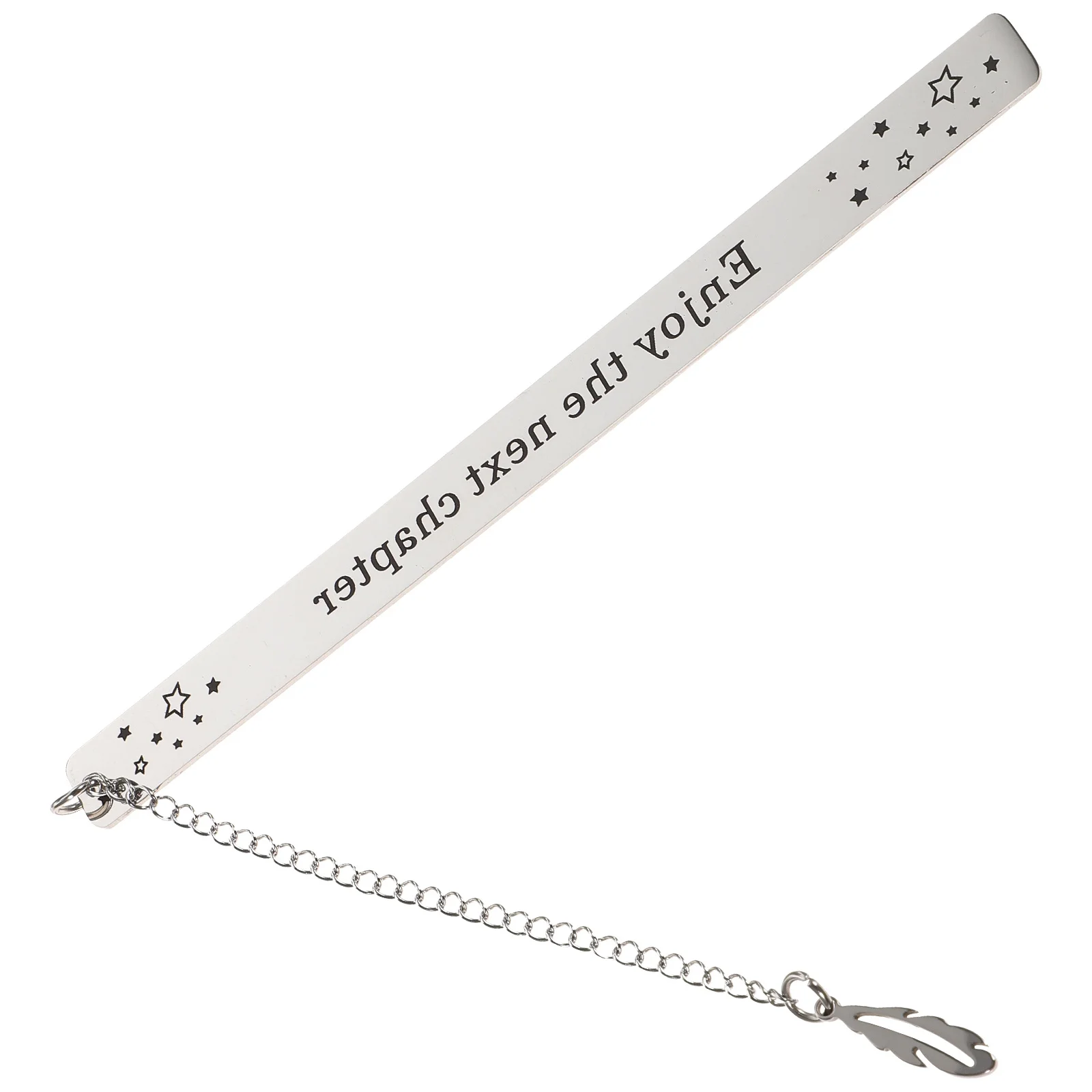 

Inspirational Leaf Pendant Metal Bookmark Stainless Steel Gift for Teacher Student Graduation Holiday Book Mark
