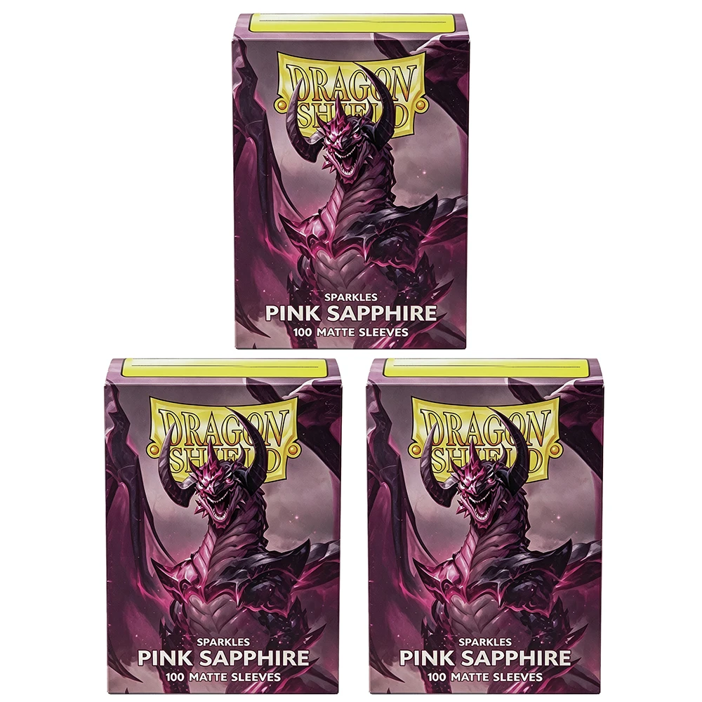 100 Standard Size Dragon Shield New Sleeves 66x91mm PINK SAPPHIRE Matting Card Covers for MGT TCG Board Game Card Sleeves.