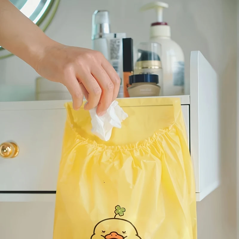 15pcs/pack Adhesive Car Trash Bag Disposable Car Interior Hanging Multi-Functional Clean Bag Small Plastic Bag Car Garbage Bin - view 2