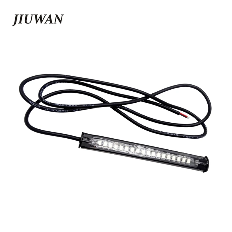 Flexible 17 LED Universal Motorcycle Running Brake Light 8 Yellow 9 Red Led Motorcycle Light Strip Tail Stop Turn Signal Light