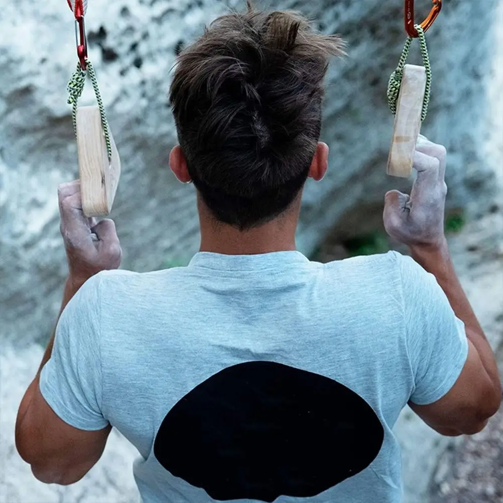

1 Pair Triangle Wooden Climbing Board Simulated Rock Climbing 4-in-1 Finger Strengthen Board Double-Sided Pull-Ups Handle