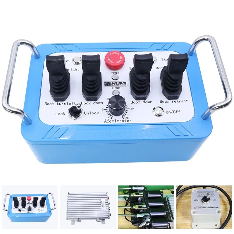 Easy Operation 4 5 6 7 8 Ways Hydraulic Joystick Proportional Valve Concrete Mixing Pump Wireless Remote Control Kits