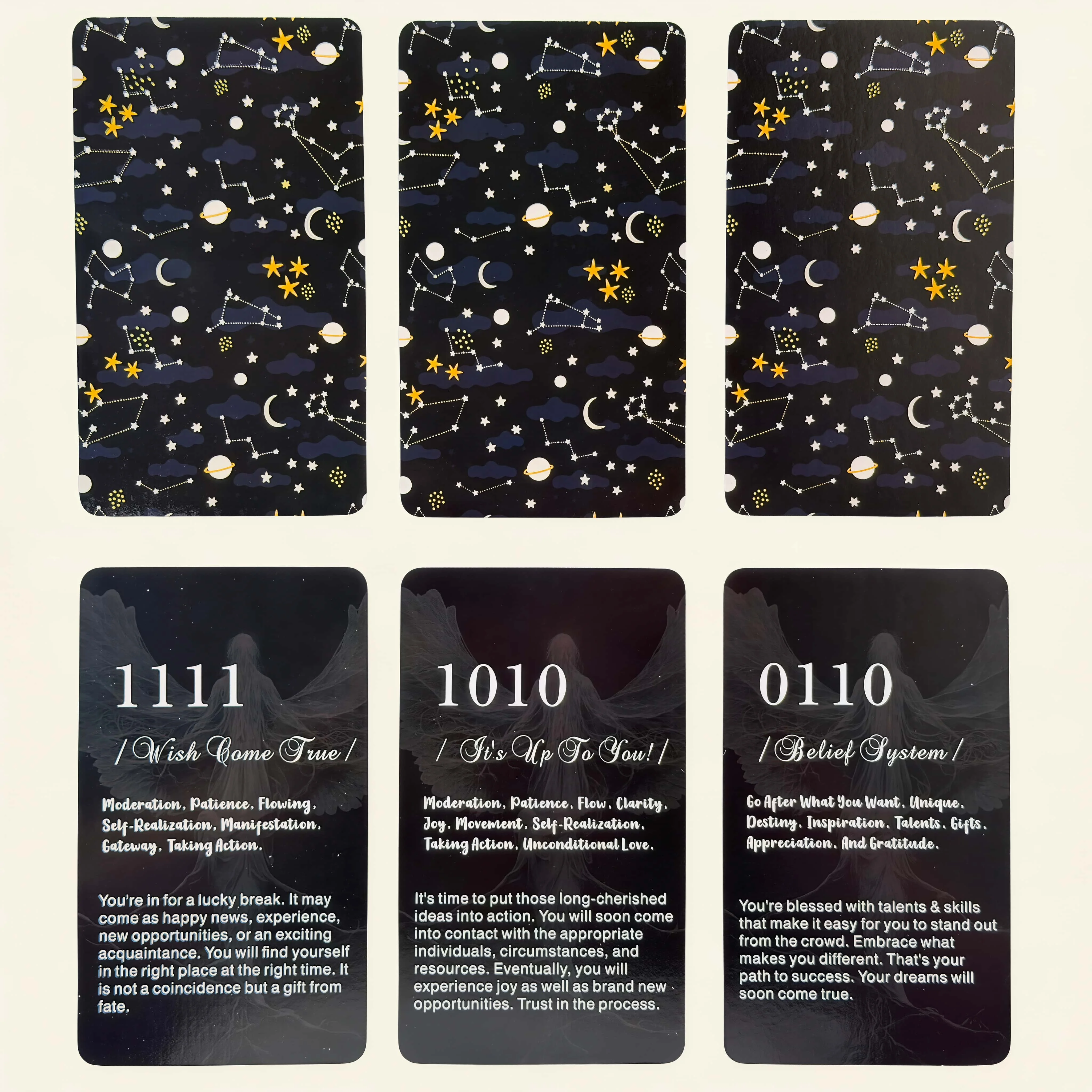56 English Angel Number Oracle Cards, Spiritual Self-Reflection, Tarot Series, Guidance for Love and Career. 3