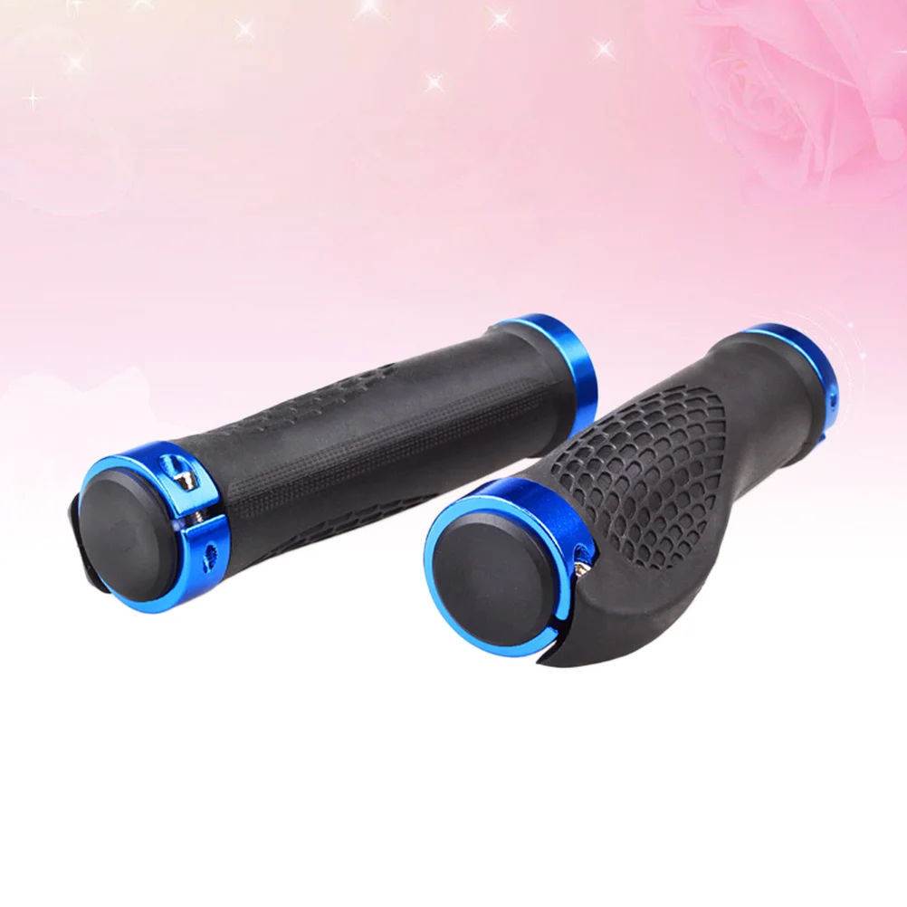 

1Pair Bike Handle Cover Ergonomic Anti-Slip Wear Resistance Silicone Handlebar Grips Mountain Bike Cover Light Aluminum Alloy