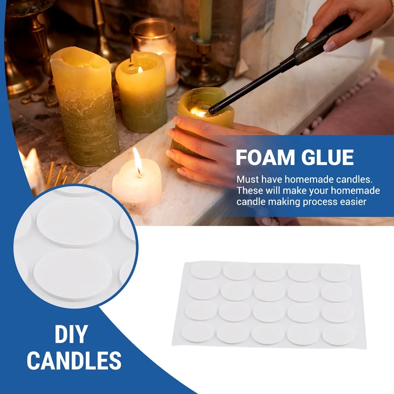 200 Candle Wick Stickers, Made Of Heat-Resistant Glue And Stably Attached To The Candle In Hot Wax