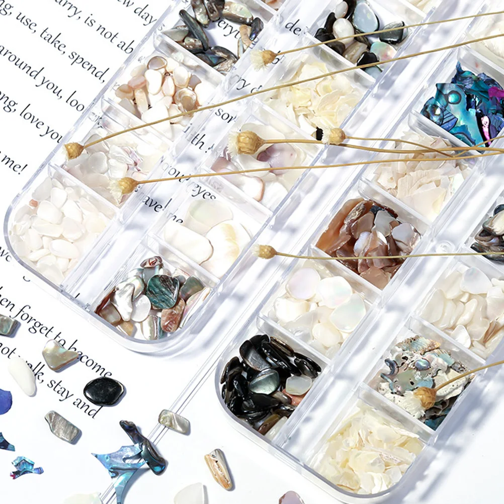 

1 set 1 Set Shell Art Patches Creative Manicure Stickers Diy Decals For Women Party Holiday Decor Cell Phone Body Art Nail