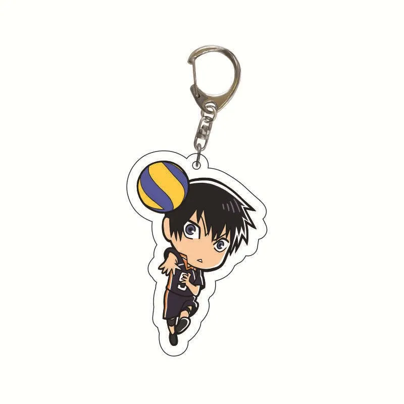 Japanese Anime Haikyuu Keychain for Men and Women, Acrylic Key Ring Chain for Pants, Kids Pendant Fashion, Bags