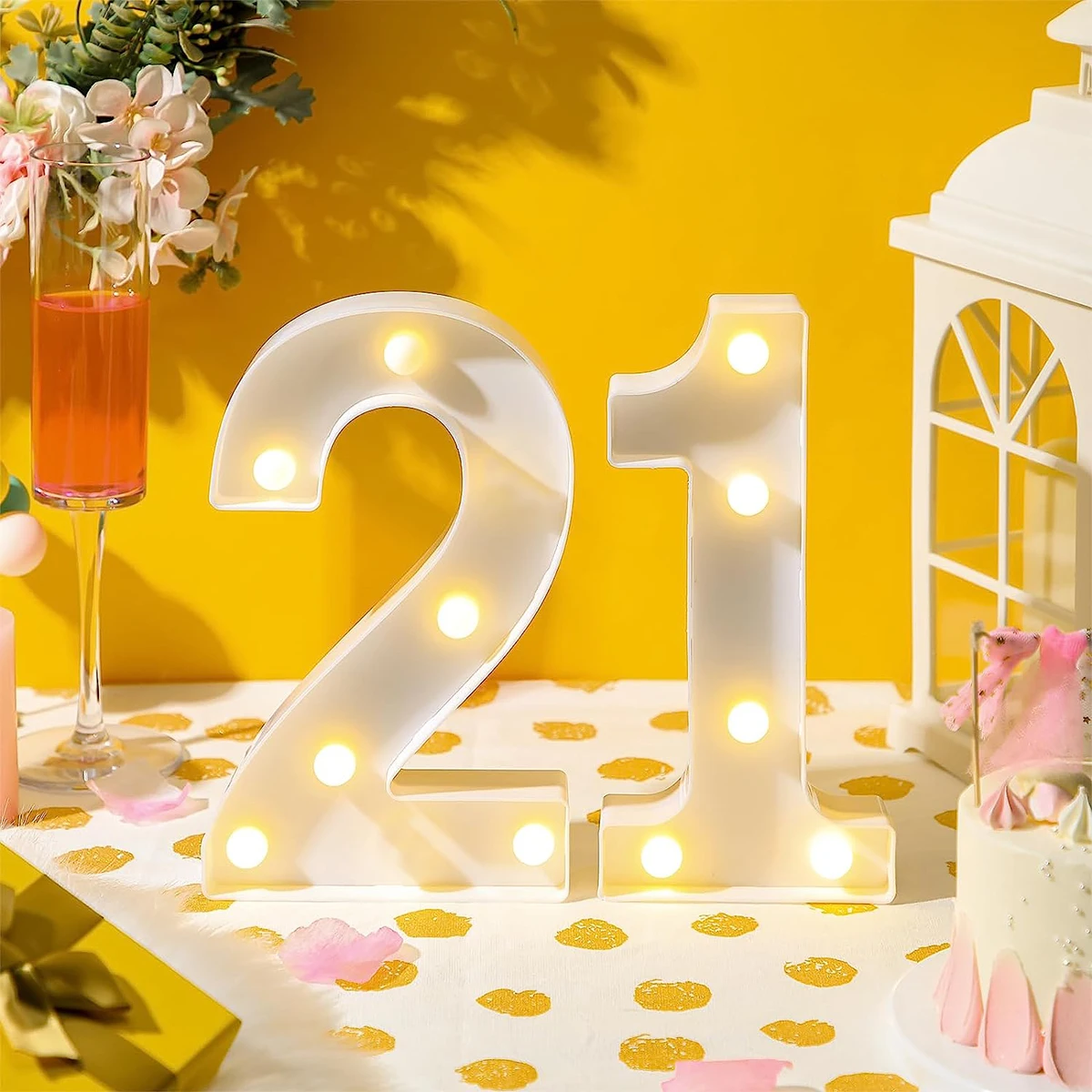 Number LED Night Lamp 26 Letter 1st 18 21 30 40 50 Birthday party decor kids Wedding Birthday Party Decoration Baby Shower Decor