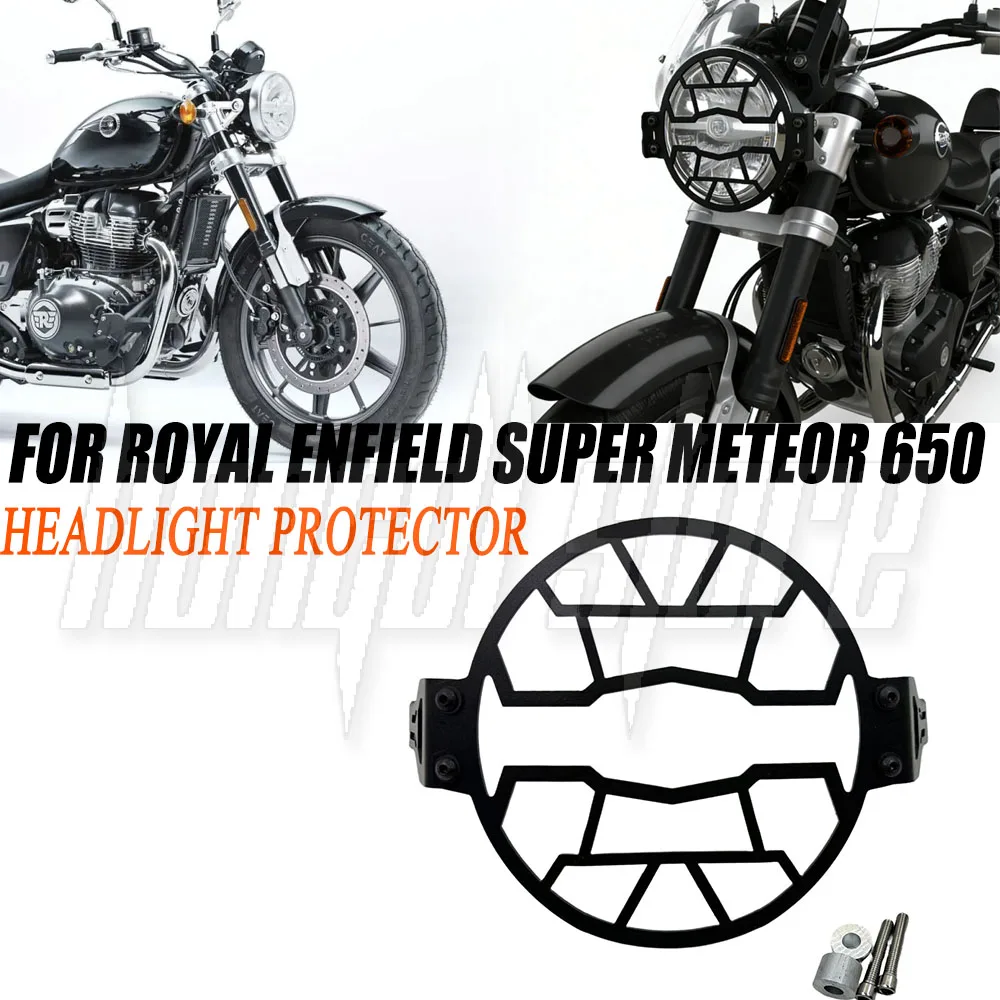 

New For Super Meteor 650 Royal Enfield Meteor650 Front Headlight Guard Cover Protector Headlamp Protection Grille Motorcycles