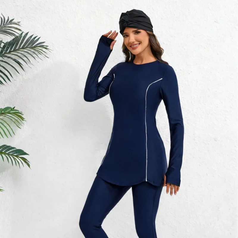 

MuslimThree-piece swimsuit, conservative swimsuit, long-sleeved surfing suitModestWomen's full-body swimsuit
