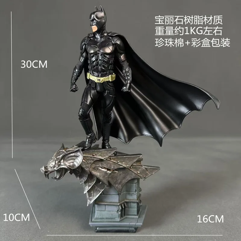 Dc Dark Knight Rise 1/10 Batman Gk Scene Resin Statue Model Handmade Collection Desktop Ornament Children'S Toys Birthday Gift