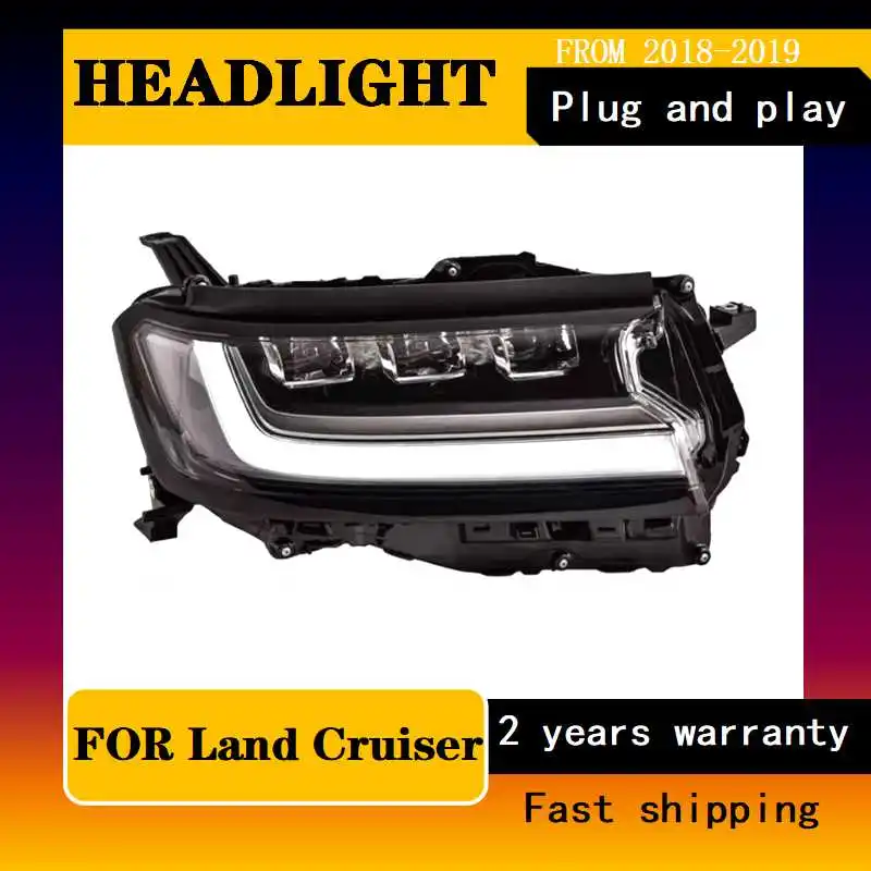 Lampada frontale per Toyota Land Cruiser LED Headlight 2019-2023 fari LC300 DRL indicatore di direzione proiettore Angel Eye abbagliante