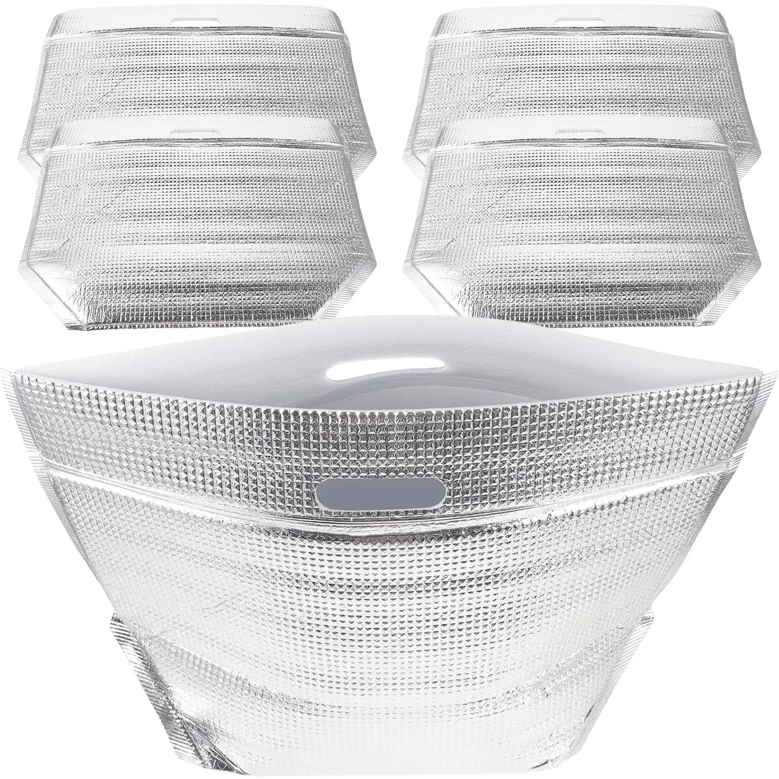 

5Pcs Insulation Bags Food Storage Grilling Accessories Household Insulated Pouch Thermal 42x31x16cm Reusable Aluminum