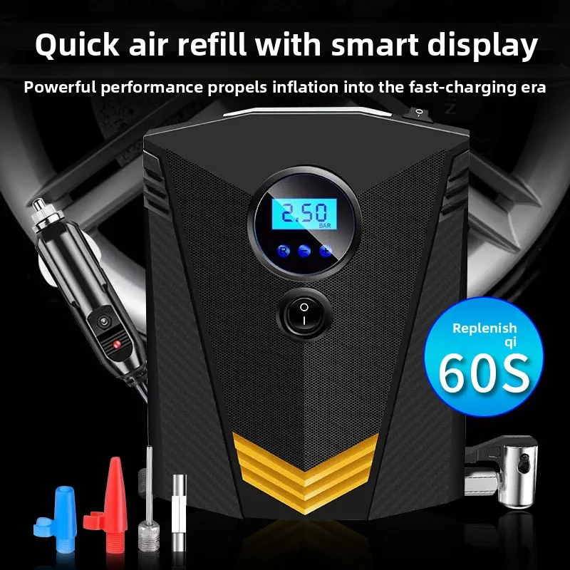 

12V Dual-Use Car & Home Tire Inflator - Portable Digital Display Electric Air Pump