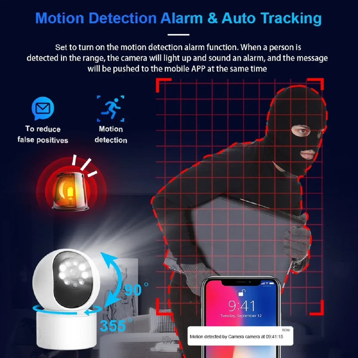 8mp wifi câmera de vigilância sem fio indoor ai detecção humana monitor do bebê pan tilt cctv proteção segurança cam casa inteligente