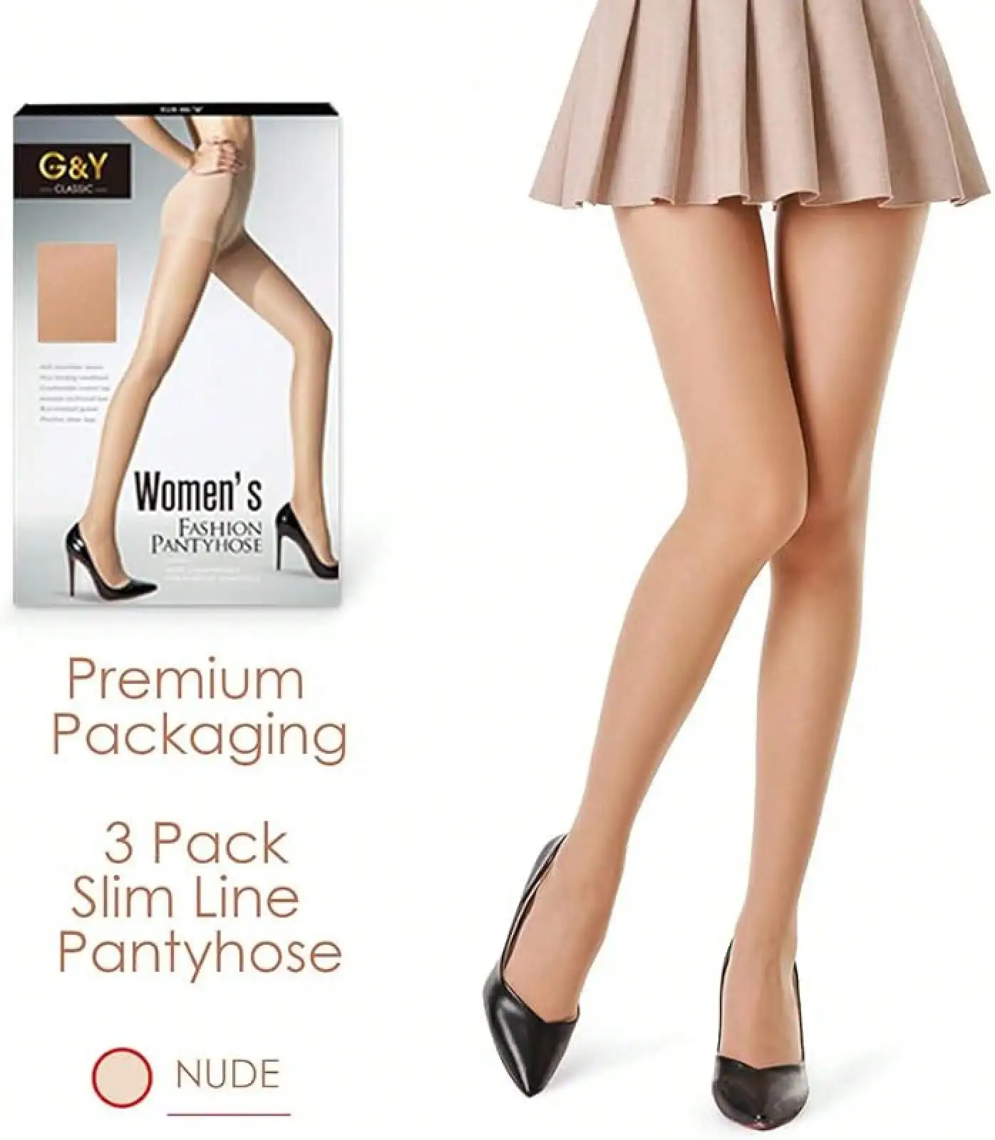 

Women's Nude Ultra Sheer Tights, Second-Skin Translucent Pantyhose, Delicate See-Through Legwear, Versatile Layering Hosiery