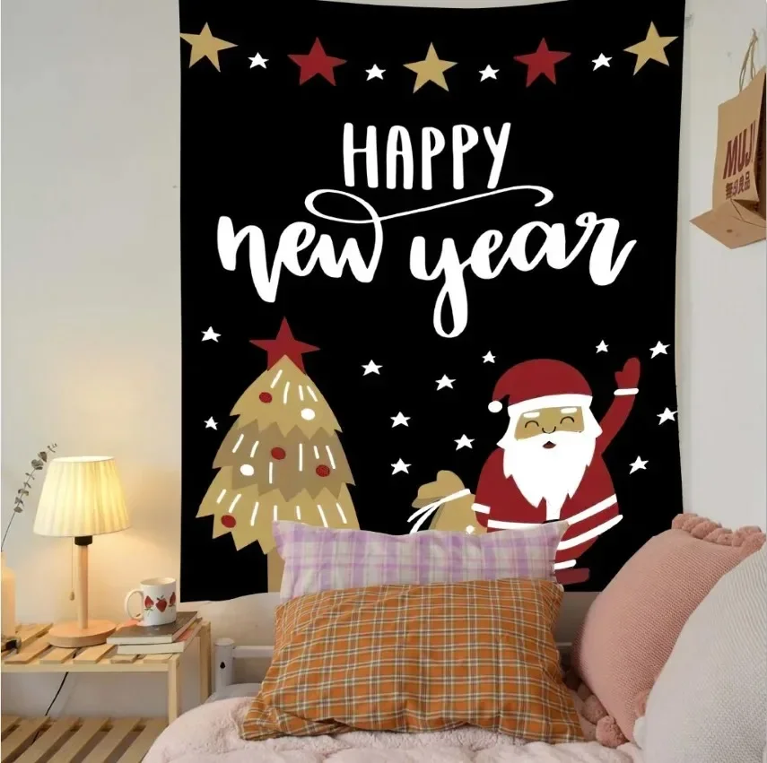 Christmas Cute Cat Tapestry Living Room Sofa Home Decor Christmas Gift