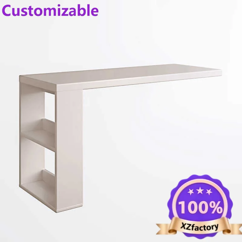 Factory Direct 2026 Solid wood bay window, desk with cabinet, corner retractable table, computer table, bedside comb, makeup tab