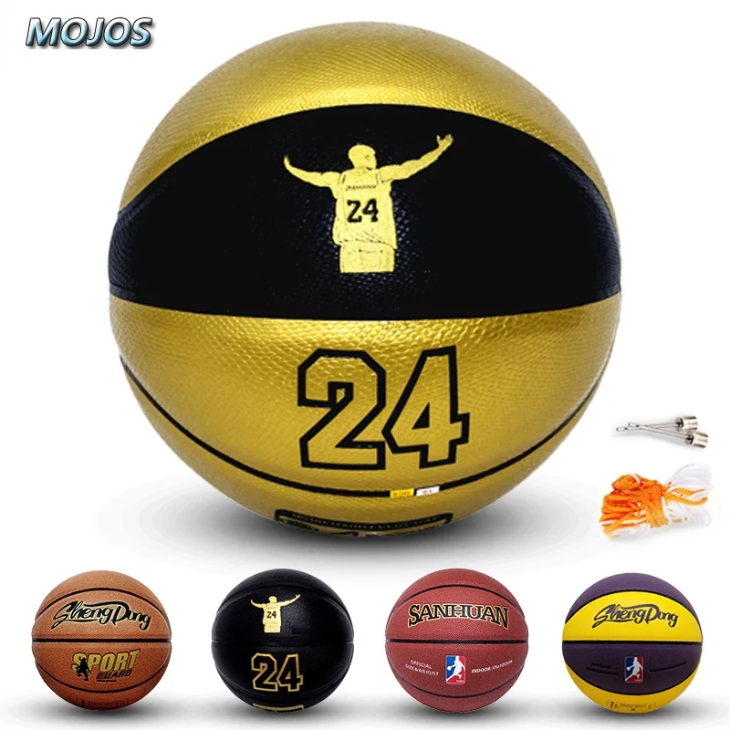 

2024 Basketball Competition Basketball Size 7 High Quality PU Rubber Standard Ball Child Official Training Ball Team Outdoor