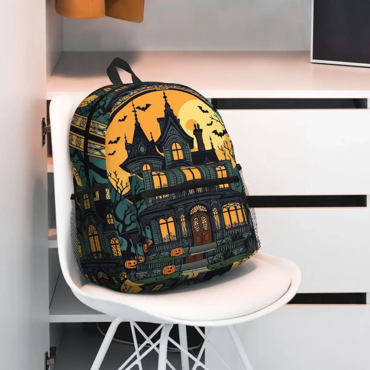 

Дом с привидениями - Рюкзак Witchy Way, рюкзак большой вместимости, сумка для книг для мальчиков и девочек, школьная сумка, сумки на плечо для мужчин и женщин