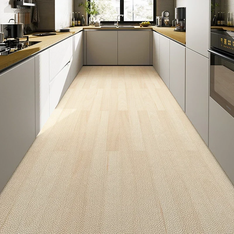 Wood Grain Kitchen Floor Mat Anti-slip Carpet PVC Oil-proof Dirty Resistant Washable Mats Long Rugs Коврик Для Кухни שטיח למטבח