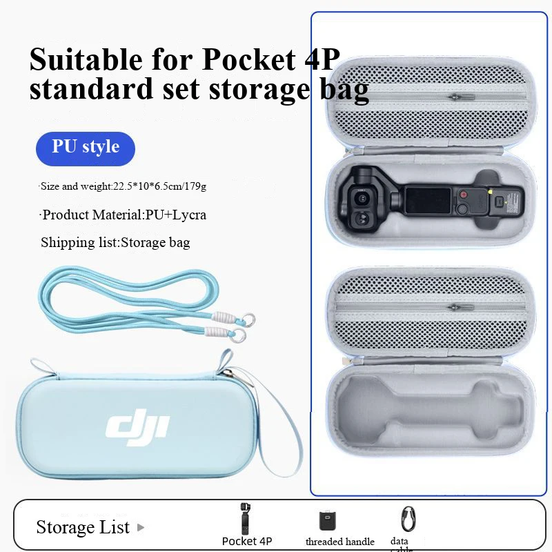 Storage Bag For DJI Pocket 4 Pro Camera Case PU Shockproof Hard Shell Protective Case Travel Accessories Box For Pocket 4P - view 5