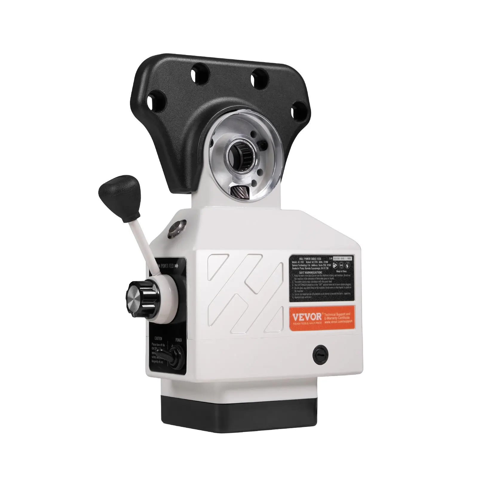 X-Axis Power Feed For Milling Machine, 450 In-lb Torque, 0-200RPM Adjustable Rotate Speed 120V Power Table Feed Mill Feeder,