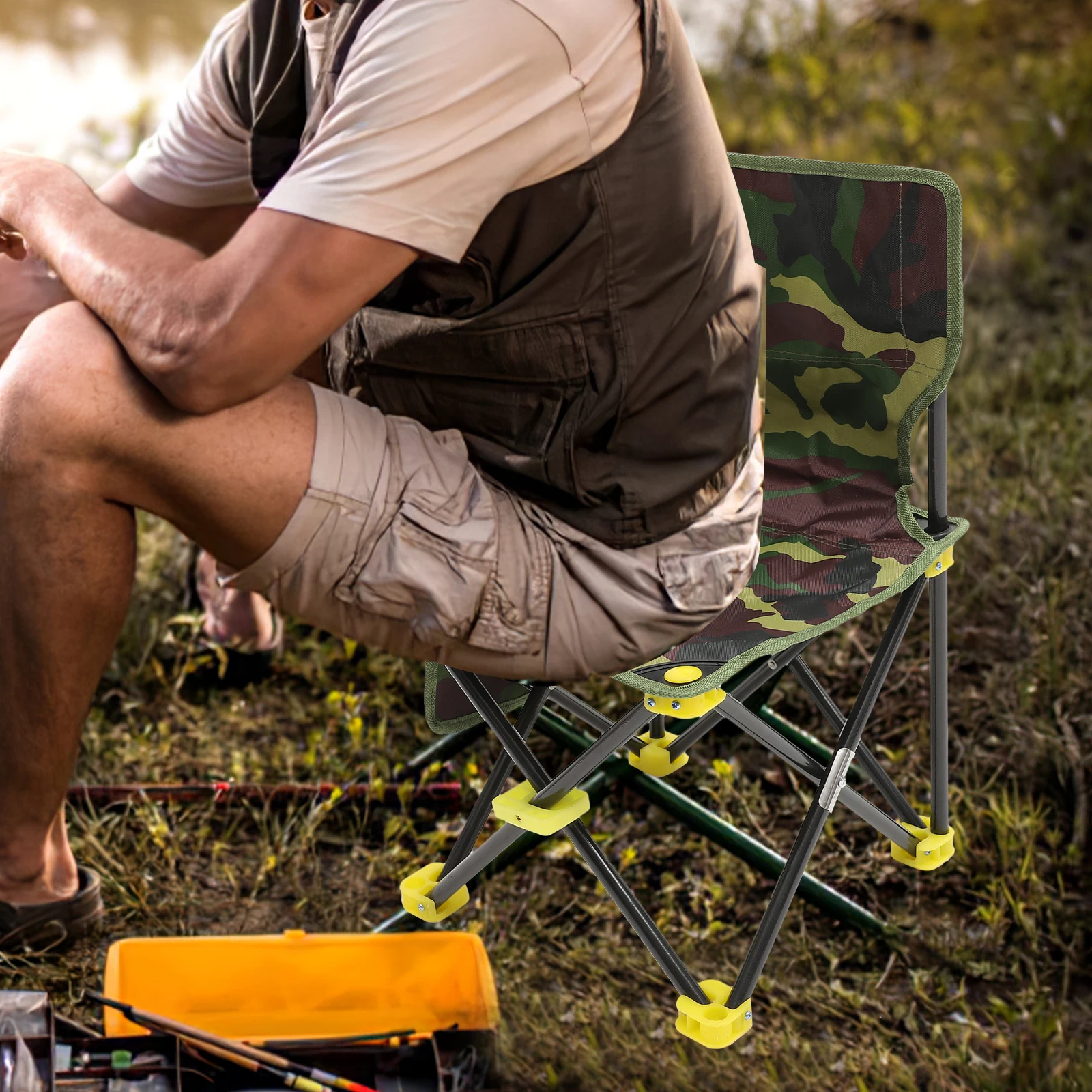 

Sturdy Folding Fishing Chair High-Quality Material Portable Outdoor Stool Easy to Fold and Carry Fishing Chair