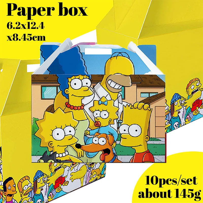 Simpsons Disposable Decorations Sets of Napkins Plates for Birthday Childrens Day Dinner Gather Baby Shower Farewell Dance Party