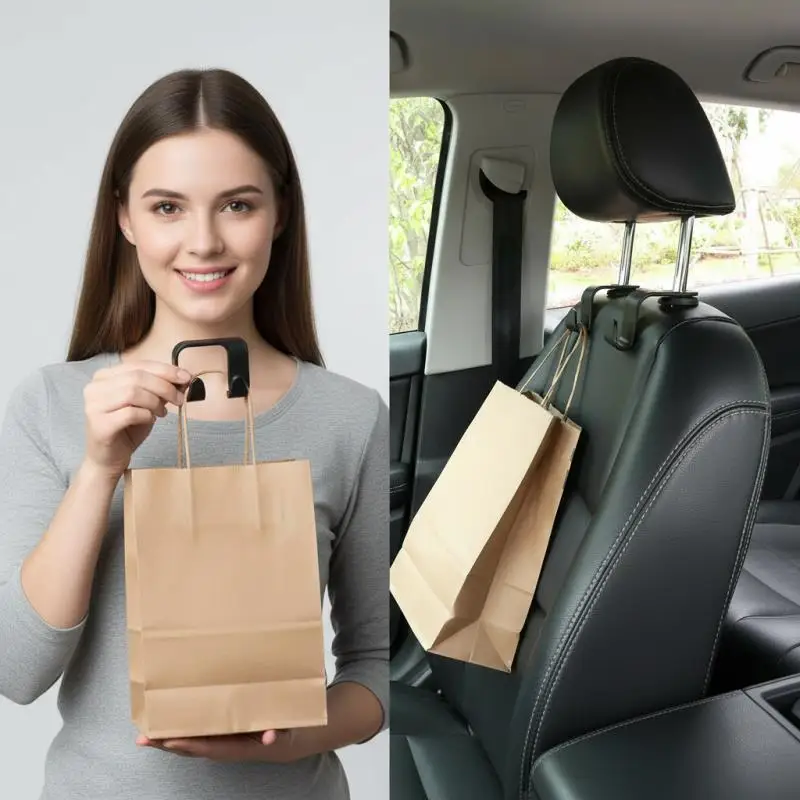 

4/2/1 PCS Car Seat Headrest Hook for Auto Rear Seat Organizer Hanger Storage Holder for Handbag Purse Bags Clothes Coats