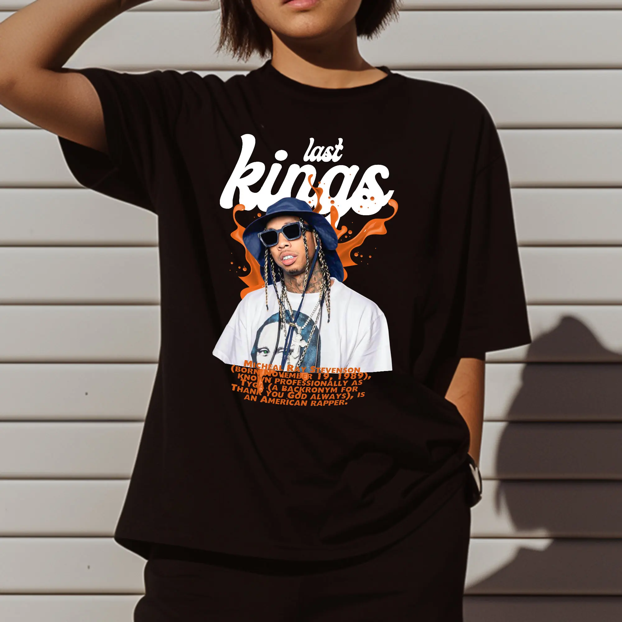 Retro Tyga t shirt Vintage 90s merch Last Kings bootleg graphic hip hop and rap homage design tee Funny meme gift for a fan