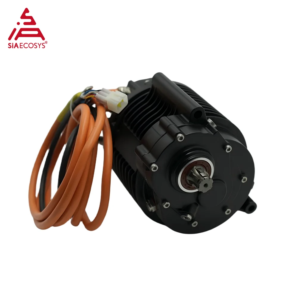 3500W SIAXDJ138A-80 Mid Drive Motor with Gearbox New Arrive 13000W Peak 52N.m Torque for Electric Motorcycle view 4