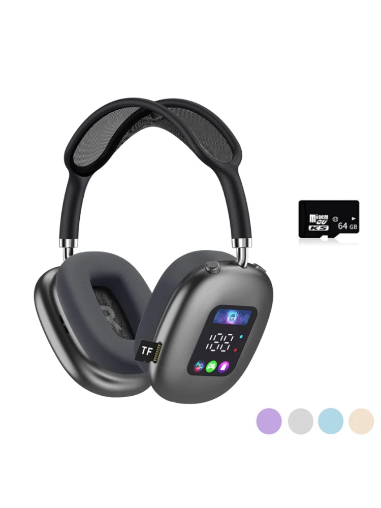 MAX 600 Model Nieuwe Draadloze Actieve Ruisonderdrukkende Hoofdtelefoon Hybride Draadloze Hoofdtelefoon Met Touch Control LED Scherm 2025 Hot - afbeelding 2