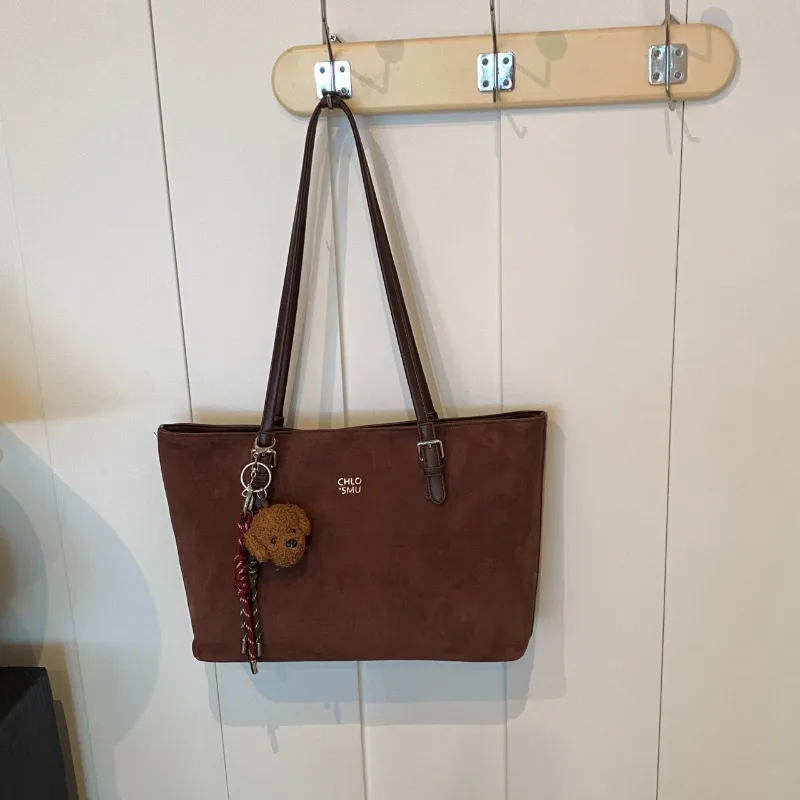 Grand Sac Rétro pour Femme, Nouvelle Mode, Polyvalent, Initié, Grande Capacité, 256 CommPiedmont, Fourre-Tout, Un Sac Épaule, Automne et Hiver