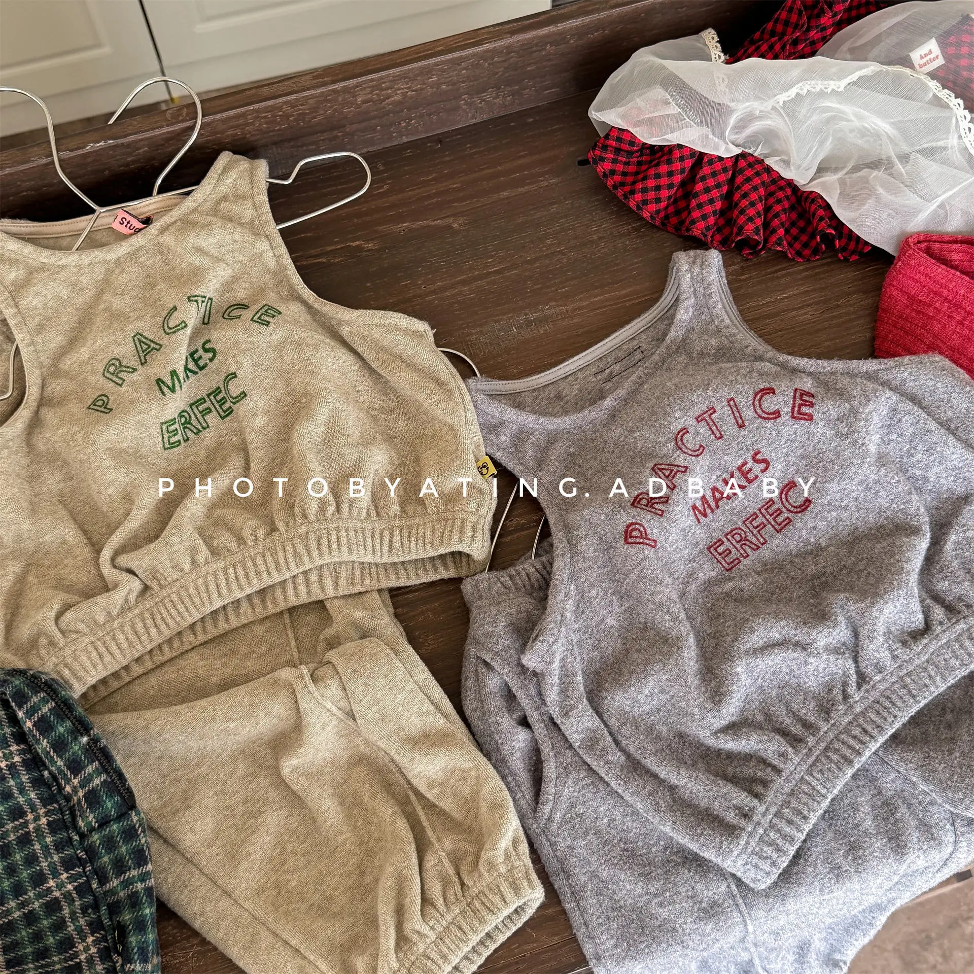 

Girls Suit 2025 Autumn and Winter New Children's Clothing Korean Style Girl Baby Fashion Woolen Vest Pants Two Sets of Casual