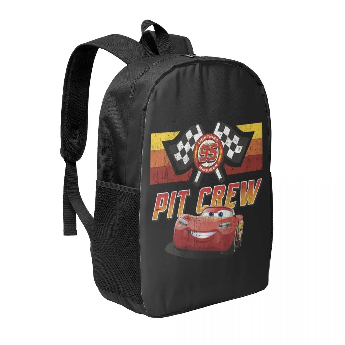 Custom Lightning McQueen Pit Crew Laptop Backpack Men Women Casual Bookbag for School College Student Bags