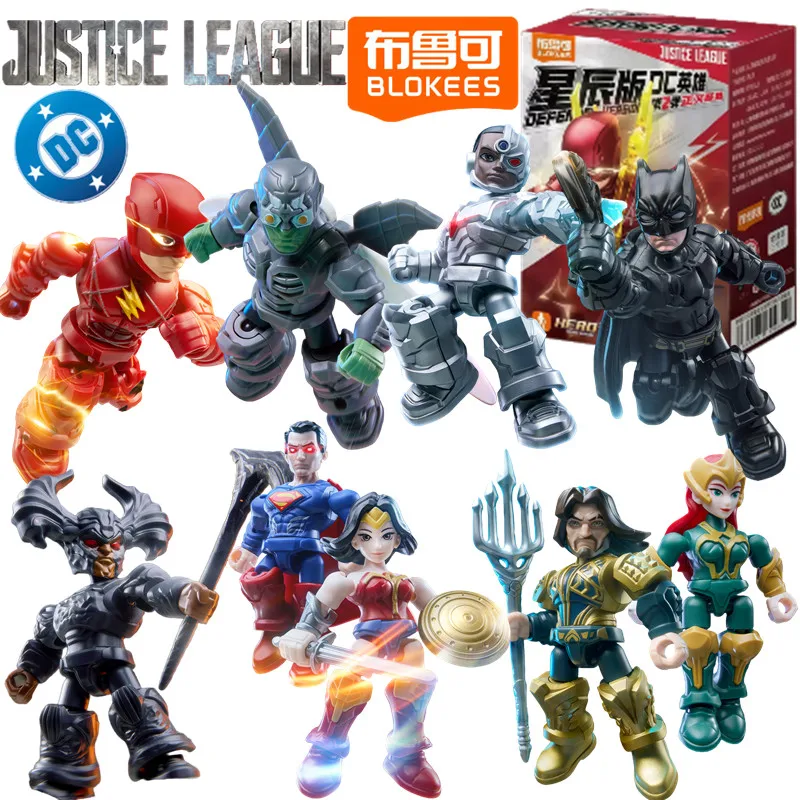  ﻿ Blokees DC JUSTICE LEAGUE Batman Superman Wonder Woman Aquaman Cyborg Arkham Serie Blind Box Anime-Figur Montage-Spielzeug Geschenk – Detail 21