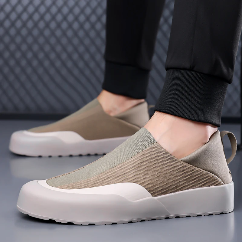 

Легкая прогулочная обувь для мужчин. Удобная летняя обувь для ленивых. Новые мужские лоферы на плоской подошве с дышащей сеткой. Повседневная обувь без шнуровки.