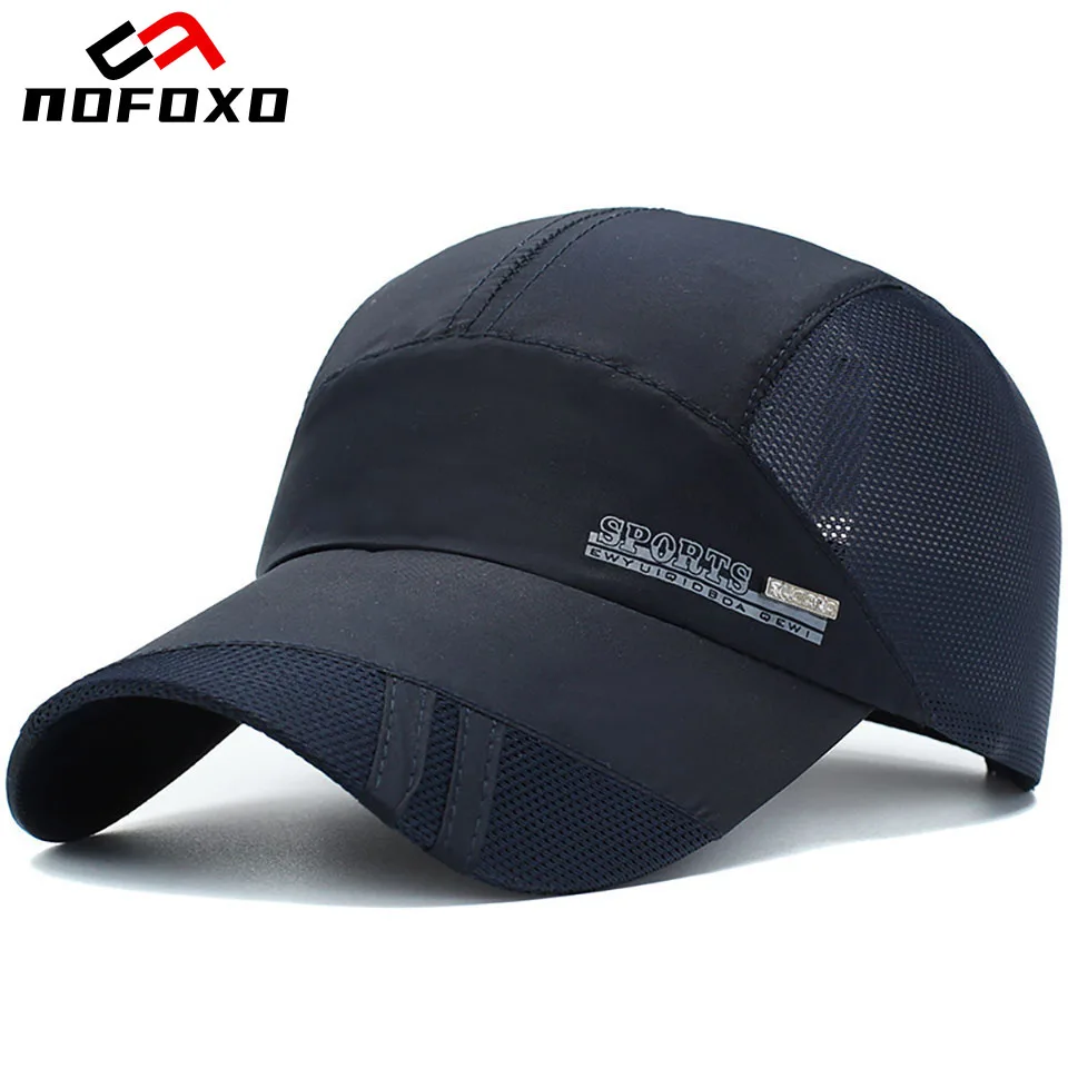 

NOFOXO Summer Adjustable Quick Dry Mesh Cap Visor Braethable Hat Running Baseball Sports Cool Fashion Hot Outdoor Men Women