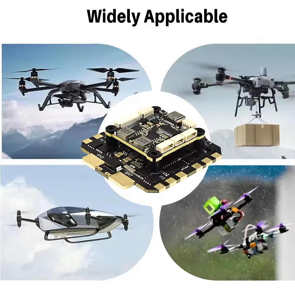 Elrs H743 كومة الطيران 80A 70A ESC STACK طائرة بدون طيار للتحكم في الطيران 3-8S مدخلات طويلة المدى RC FPV حرة سباق بدون طيار كوادكوبتر #3